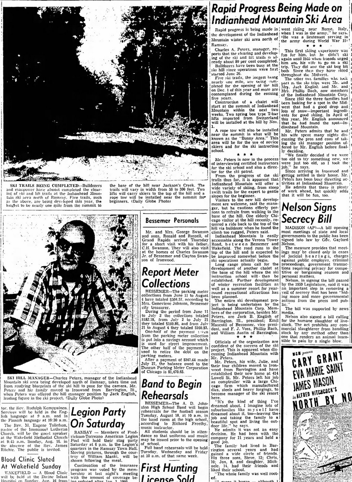 Snowriver Mountain Resort - Lodge at Jackson Creek (Indianhead Resort) - Aug 14 1959 Article (newer photo)
